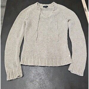 American Eagle Outfitters Sweater Small Beige Tan Speckled Heavy Knit Cotton
